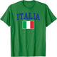 Italia Flag Italy Italiano Italian Family Novelty Souvenir T-Shirt - T-Shirt | Irish Green
