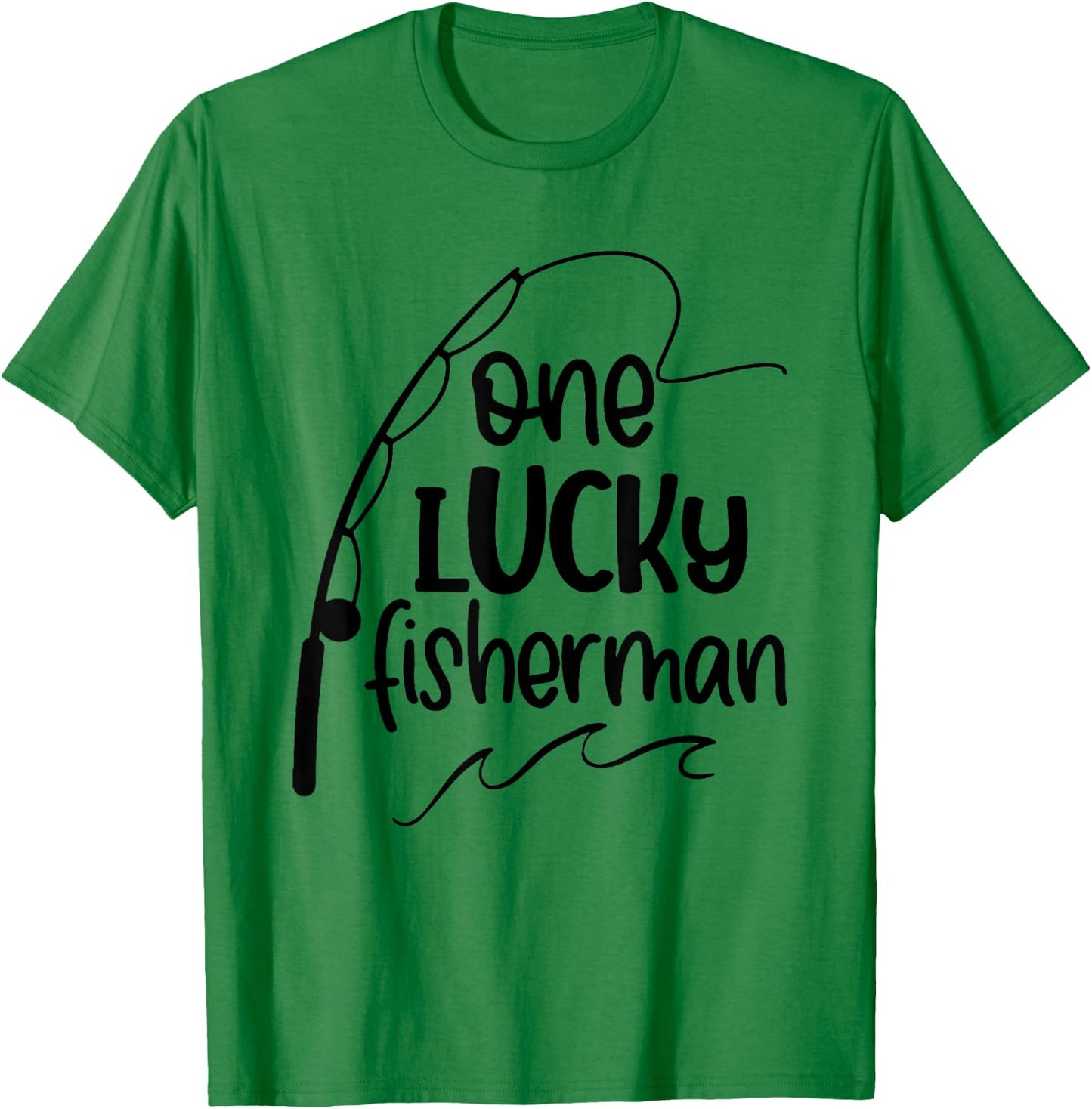 Best Catch of His Life One Lucky Fisherman Couple Matching T-Shirt - T-Shirt | Irish Green
