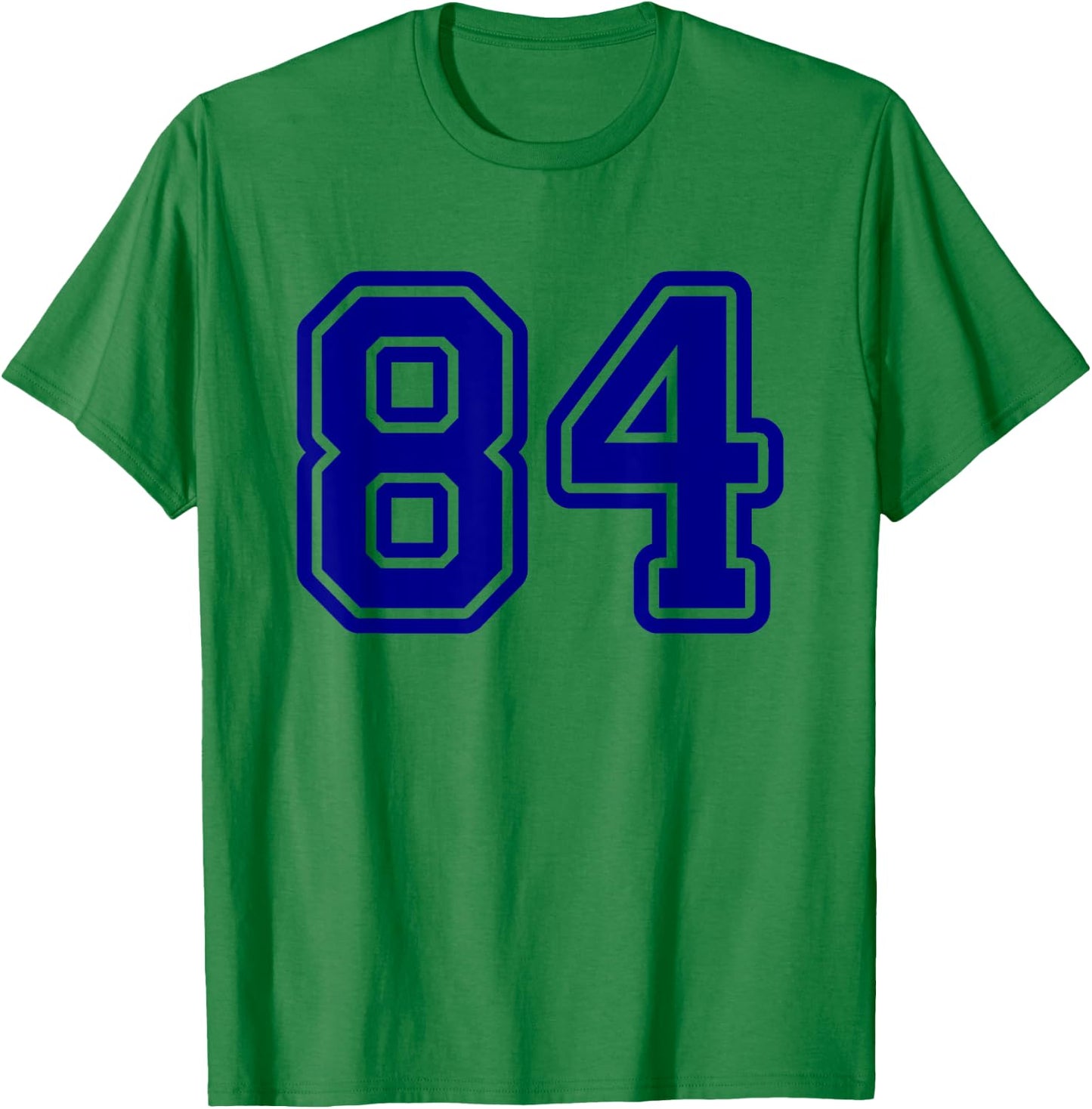 Number #84 Blue Varsity Number 84 T-Shirt - T-Shirt | Irish Green