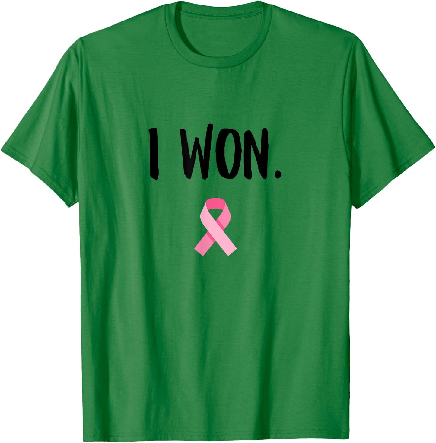 I Won Pink Ribbon Survivor Breast Cancer Awareness T-Shirt - T-Shirt | Irish Green