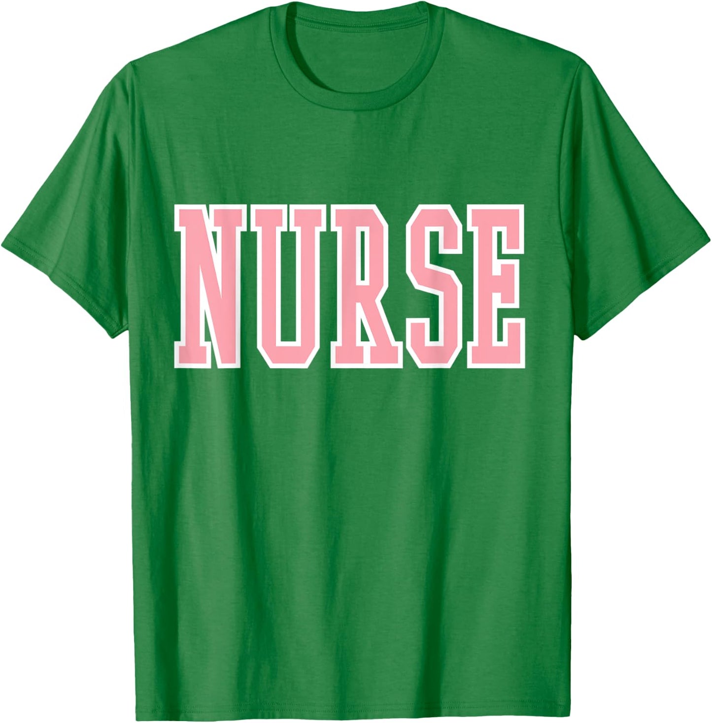 Nurse Trendy Preppy Pink T-Shirt - T-Shirt | Irish Green