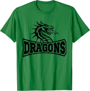 Dragon Teacher Student School Sports Fan Team Spirit T-Shirt - T-Shirt | Irish Green