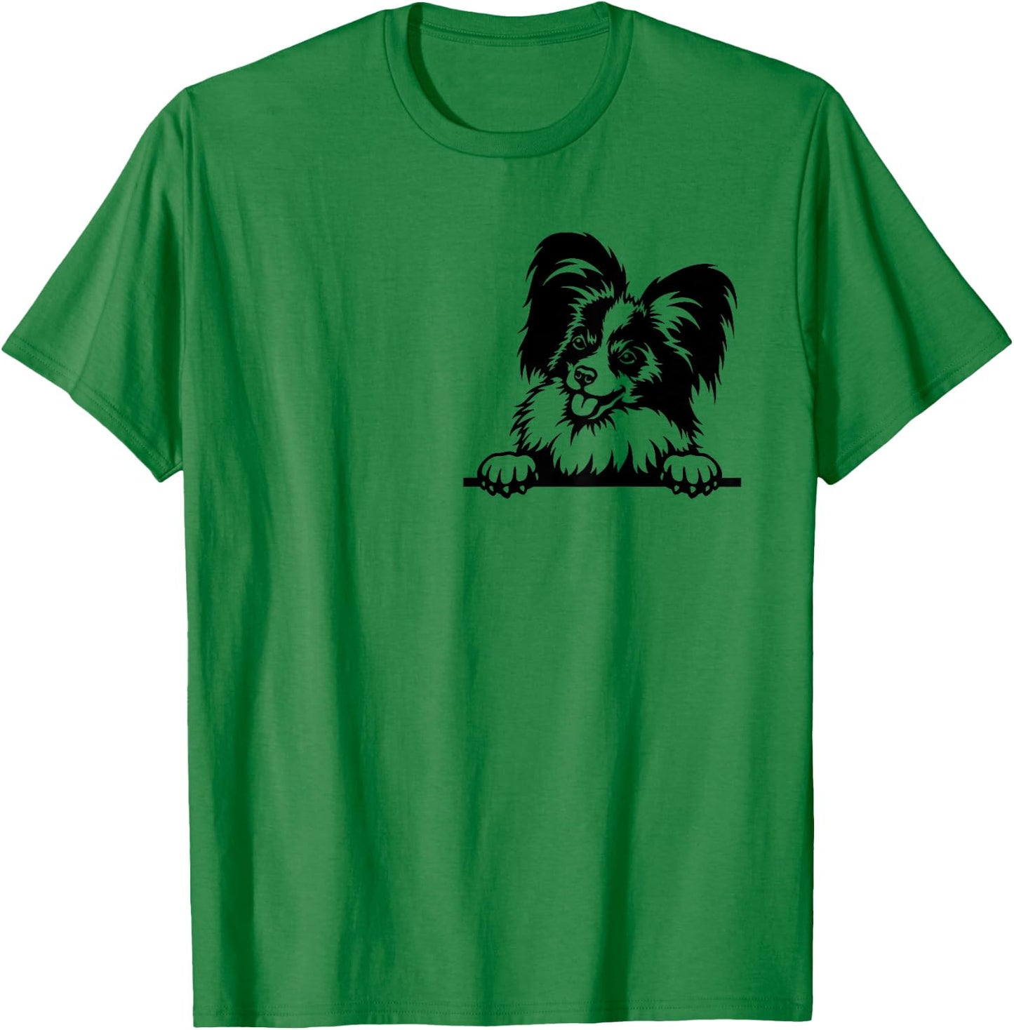 Funny Papillion Dog Inside Pocket Lovers Dog Gift Men Women T-Shirt - T-Shirt | Irish Green