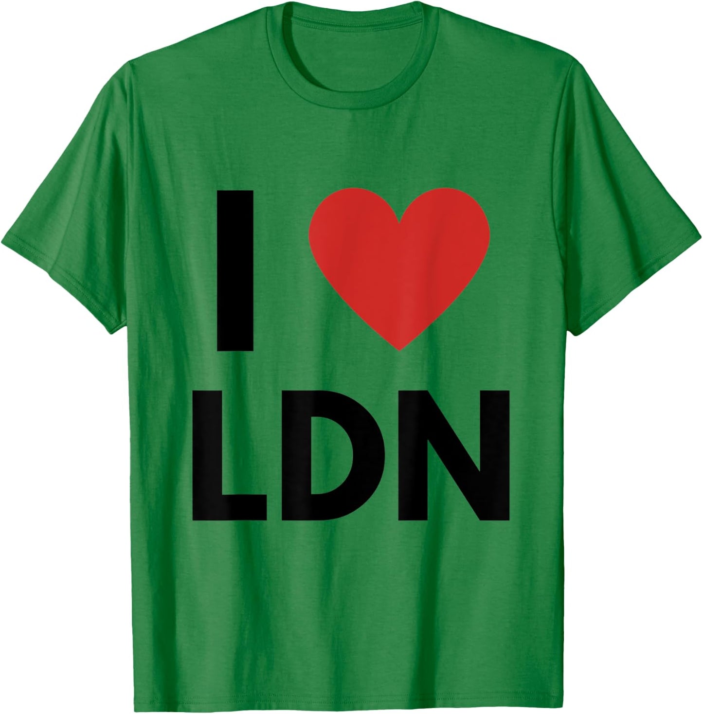 I Love LDN Heart London Love Fan Apparel T-Shirt - T-Shirt | Irish Green