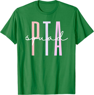 PTA Squad School Parent Teacher Matching Team Volunteers Men Women Girls Kids T-Shirt - T-Shirt | Irish Green