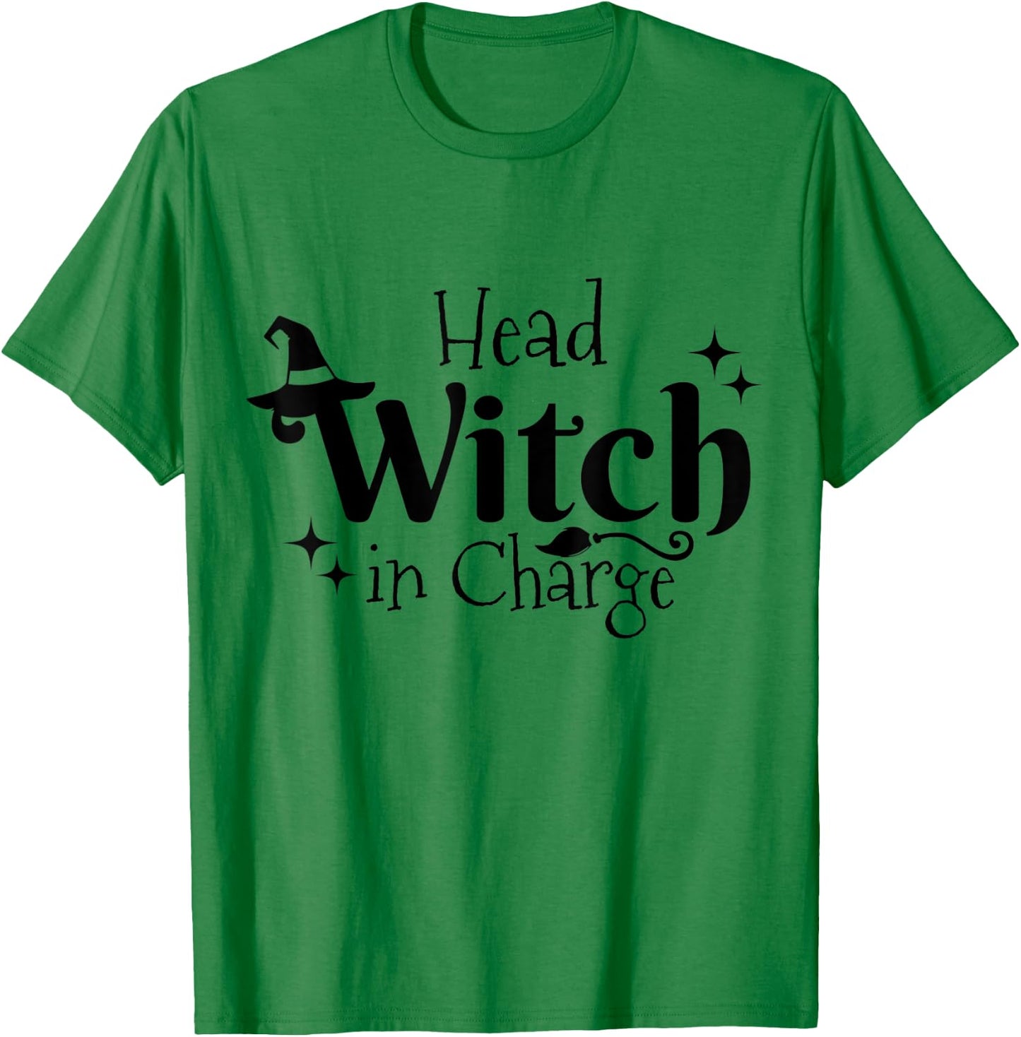 Funny Halloween Costume Head Witch In Charge T-Shirt - T-Shirt | Irish Green