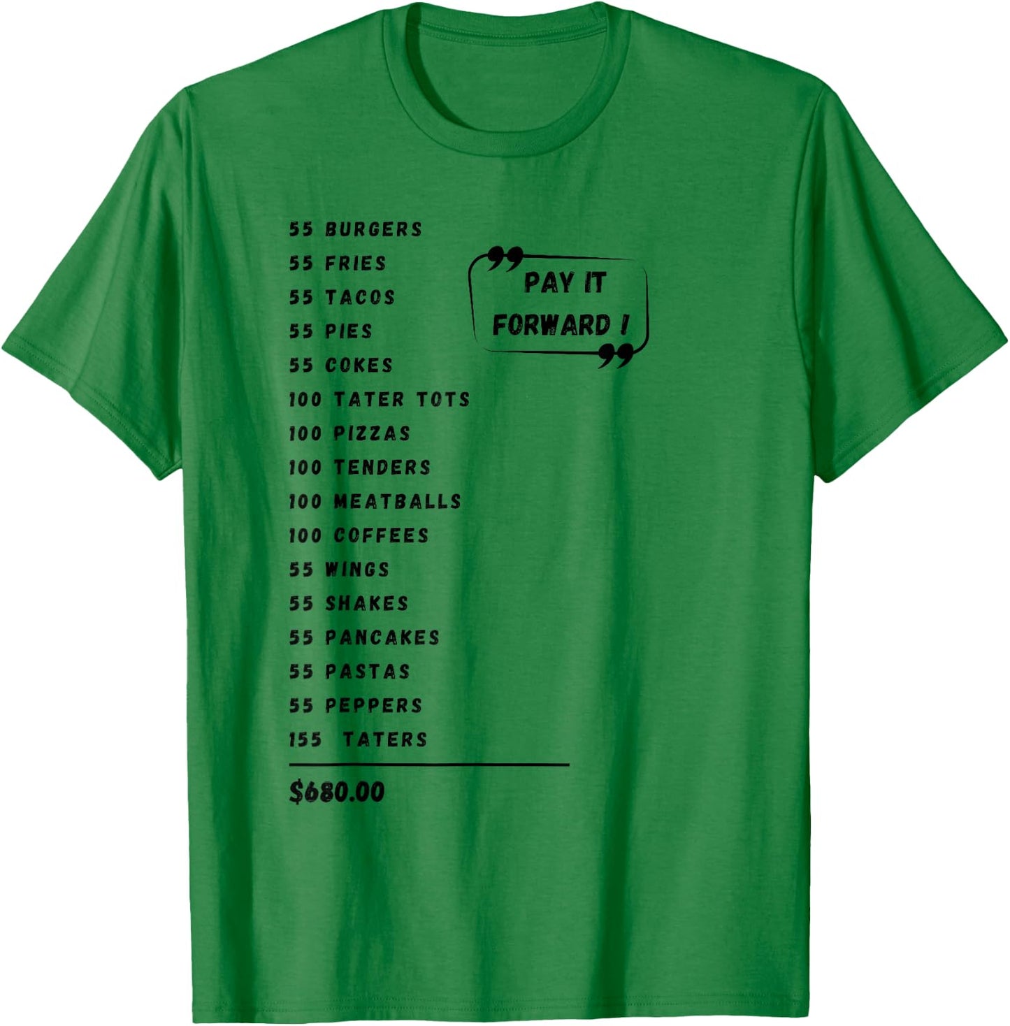 Funny 55 Burgers 55 Shakes 55 Fries Think You Should Leave T-Shirt - T-Shirt | Irish Green