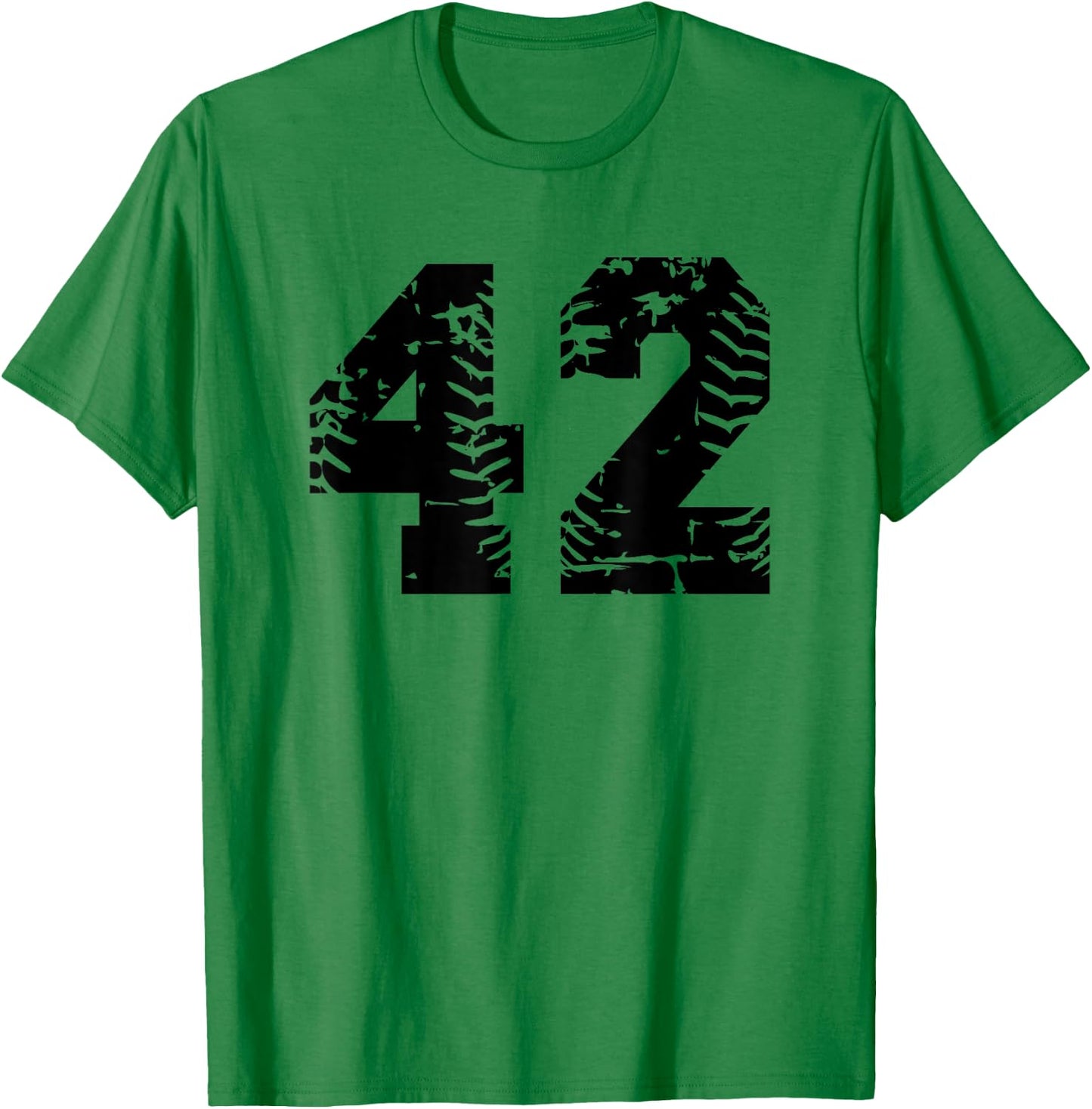 Number #42 Baseball Softball Vintage Favorite Number T-Shirt - T-Shirt | Irish Green