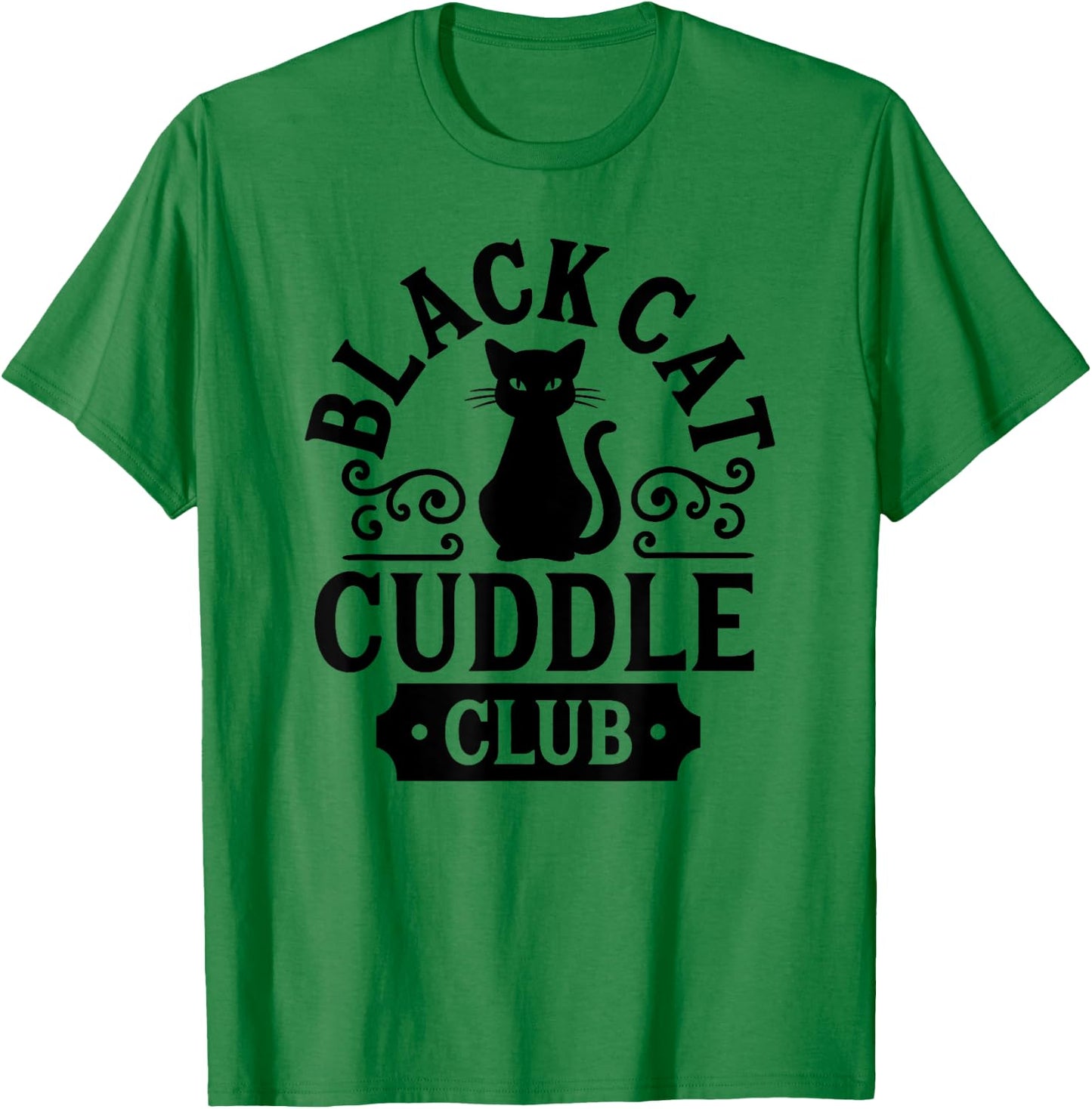 Cuddle Club with Black Cats T-Shirt - T-Shirt | Irish Green