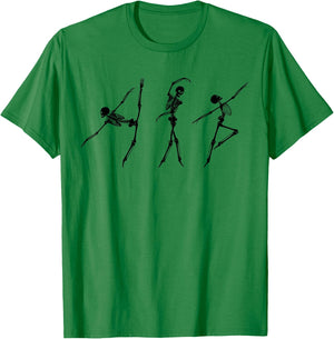 Dancing Skeletons Dance Challenge Halloween Scary Skeleton T-Shirt - T-Shirt | Irish Green