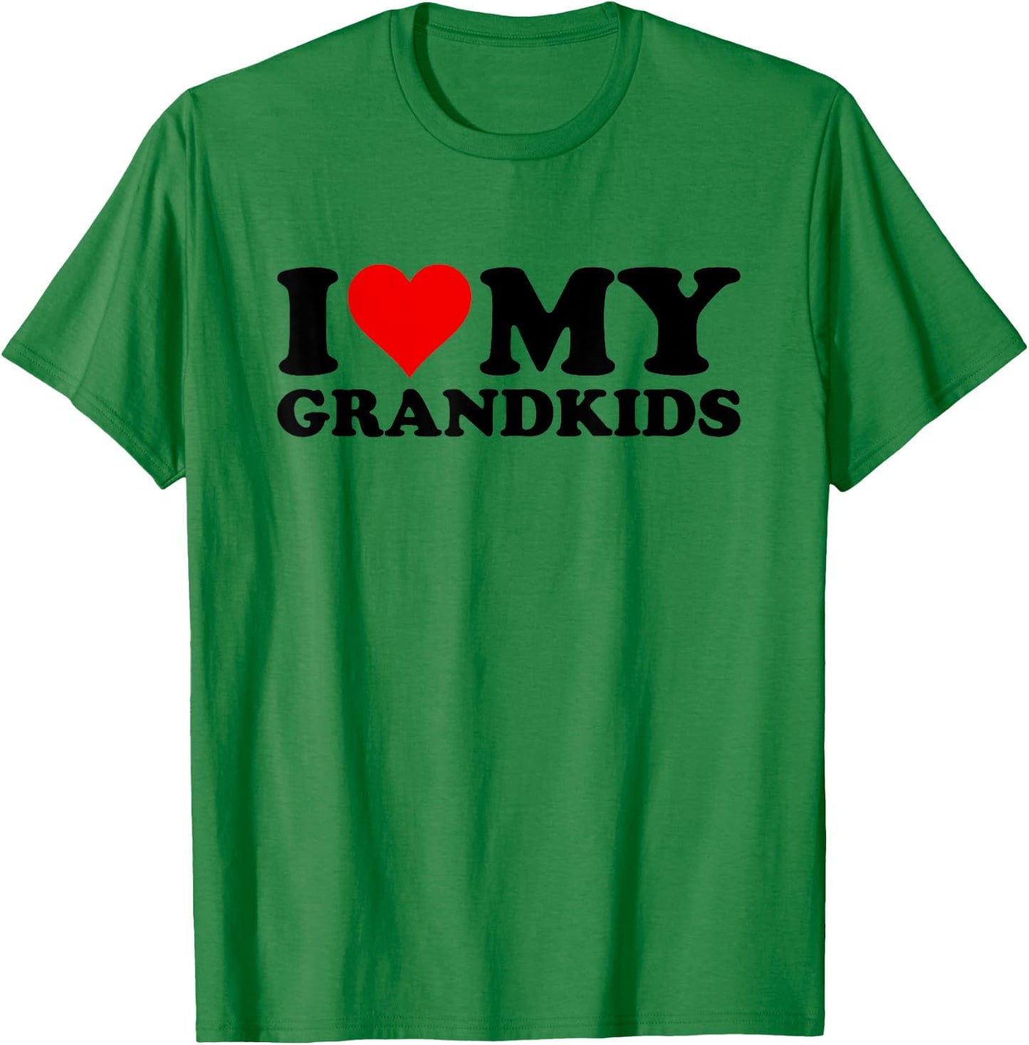 I Love Heart My Grandkids Grandchildren Grand Daughter Son T-Shirt - T-Shirt | Irish Green