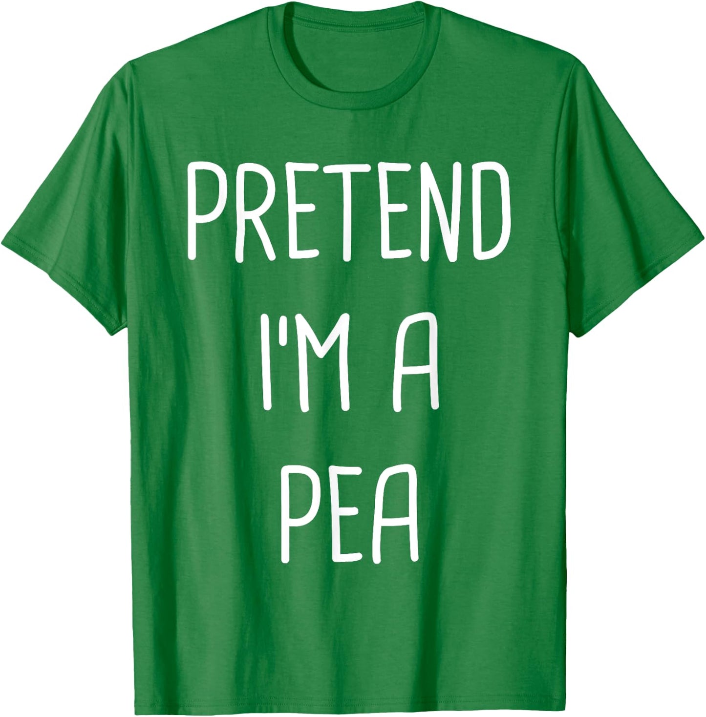 Pretend I'm A Pea Lazy Easy Halloween Costume T-Shirt - T-Shirt | Irish Green