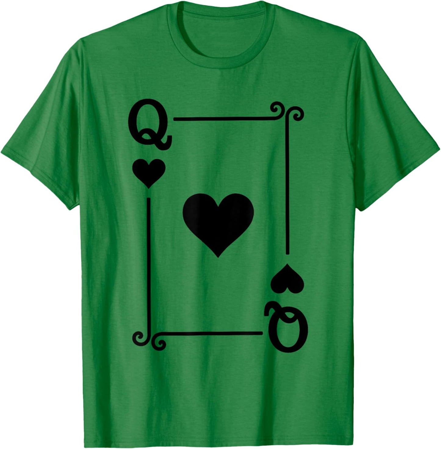 Playing Cards Costume - Queen Hearts Card - Queen Card T-Shirt - T-Shirt | Irish Green