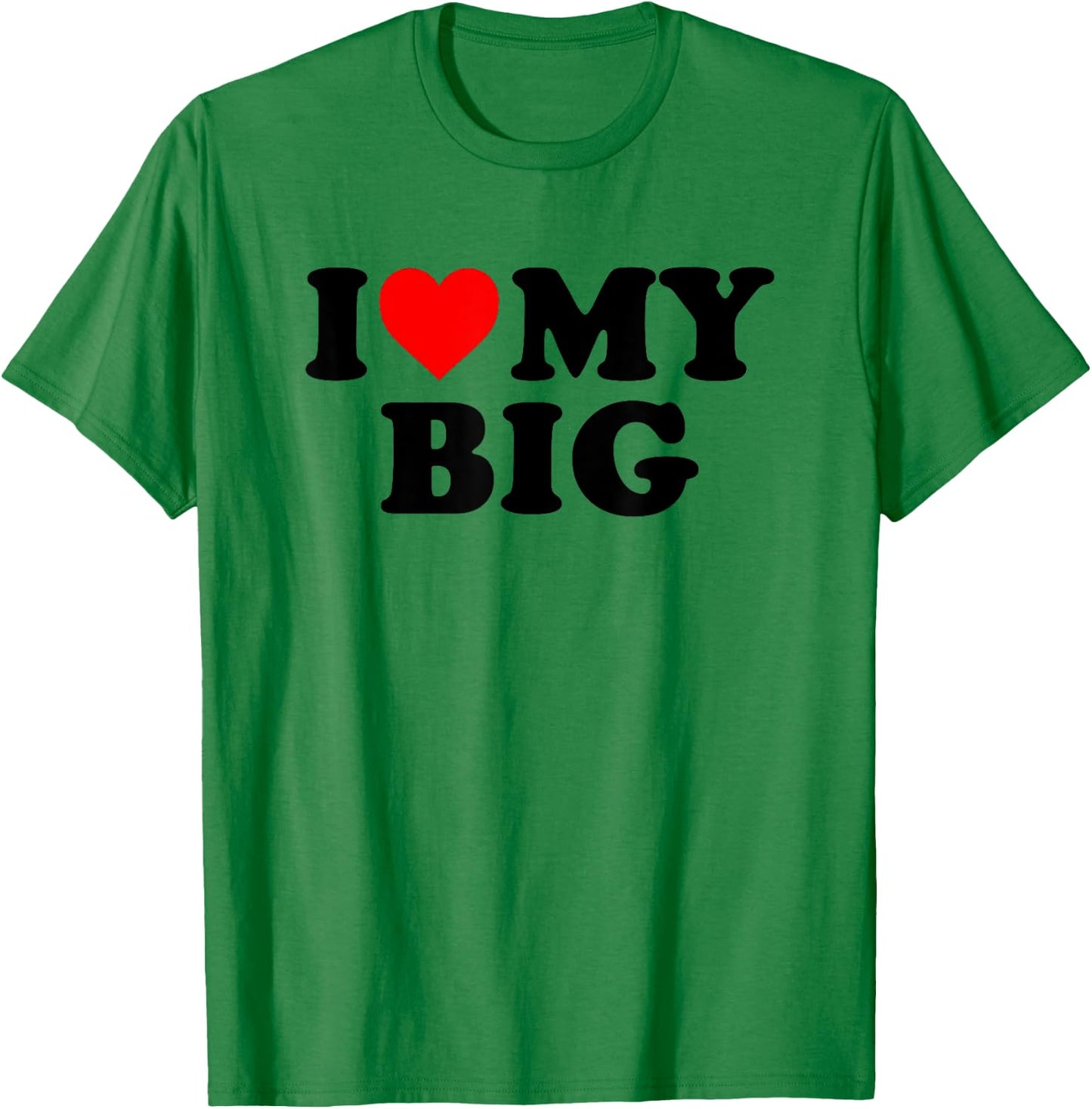I Heart My Big Love Matching Little Big Sorority T-Shirt - T-Shirt | Irish Green