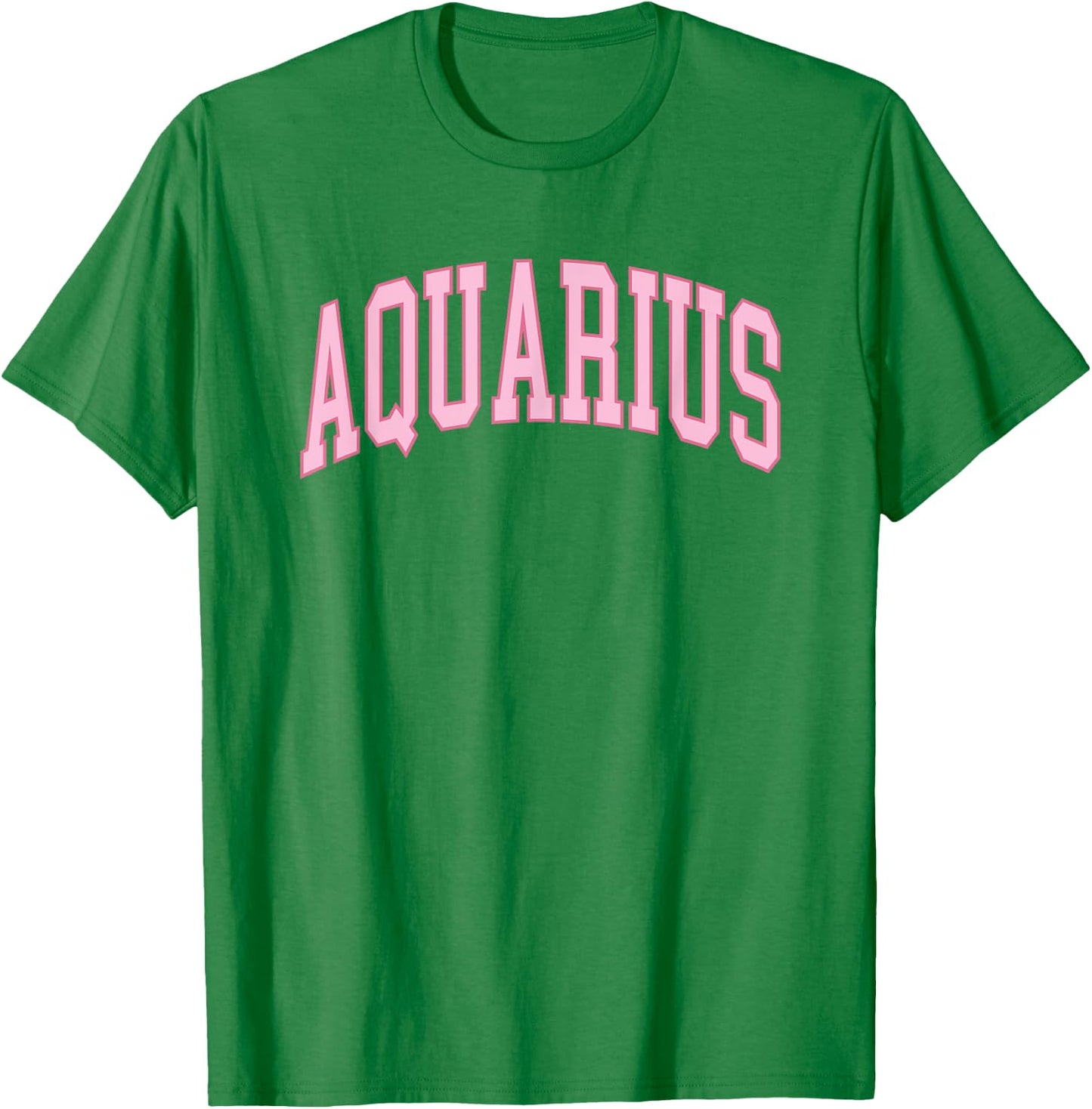 Aquarius Zodiac Horoscope Pink Retro Preppy Throwback T-Shirt - T-Shirt | Irish Green