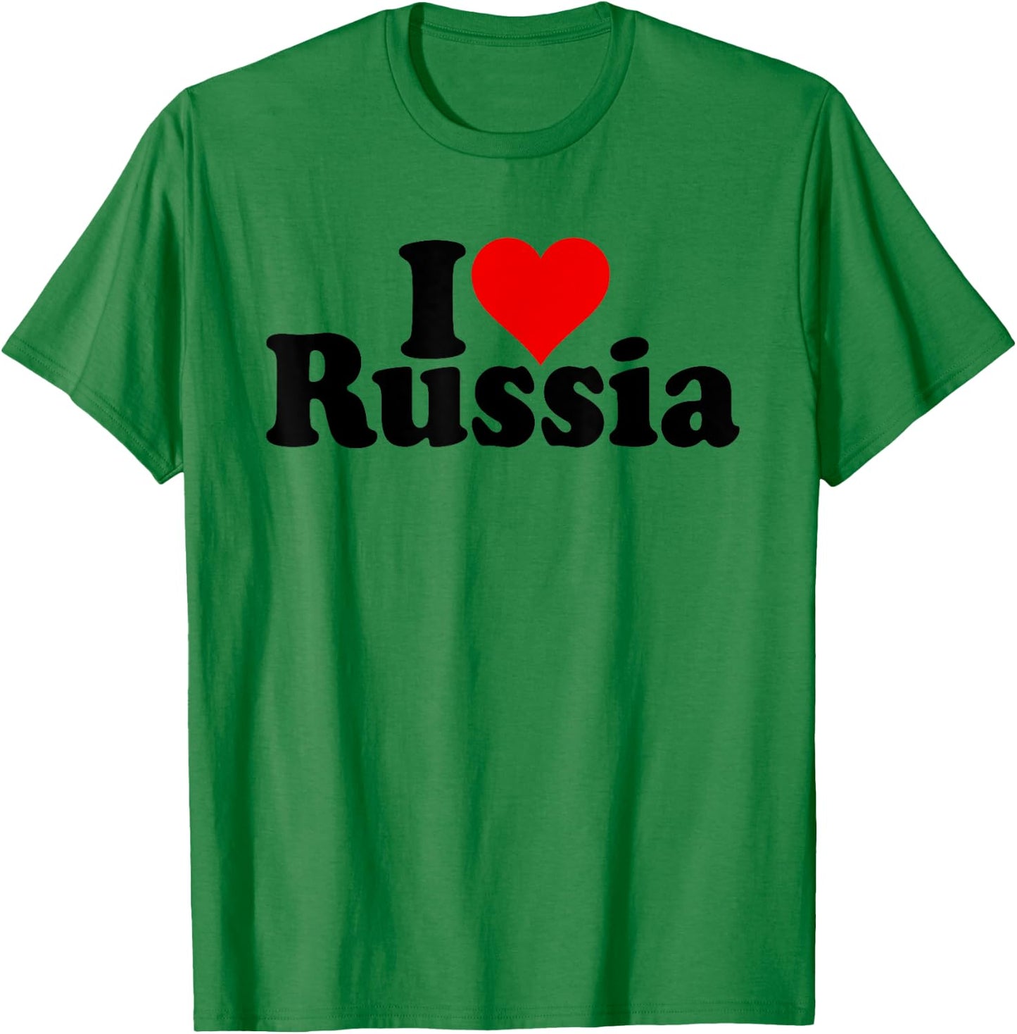 I Love Heart Russia T-Shirt - T-Shirt | Irish Green