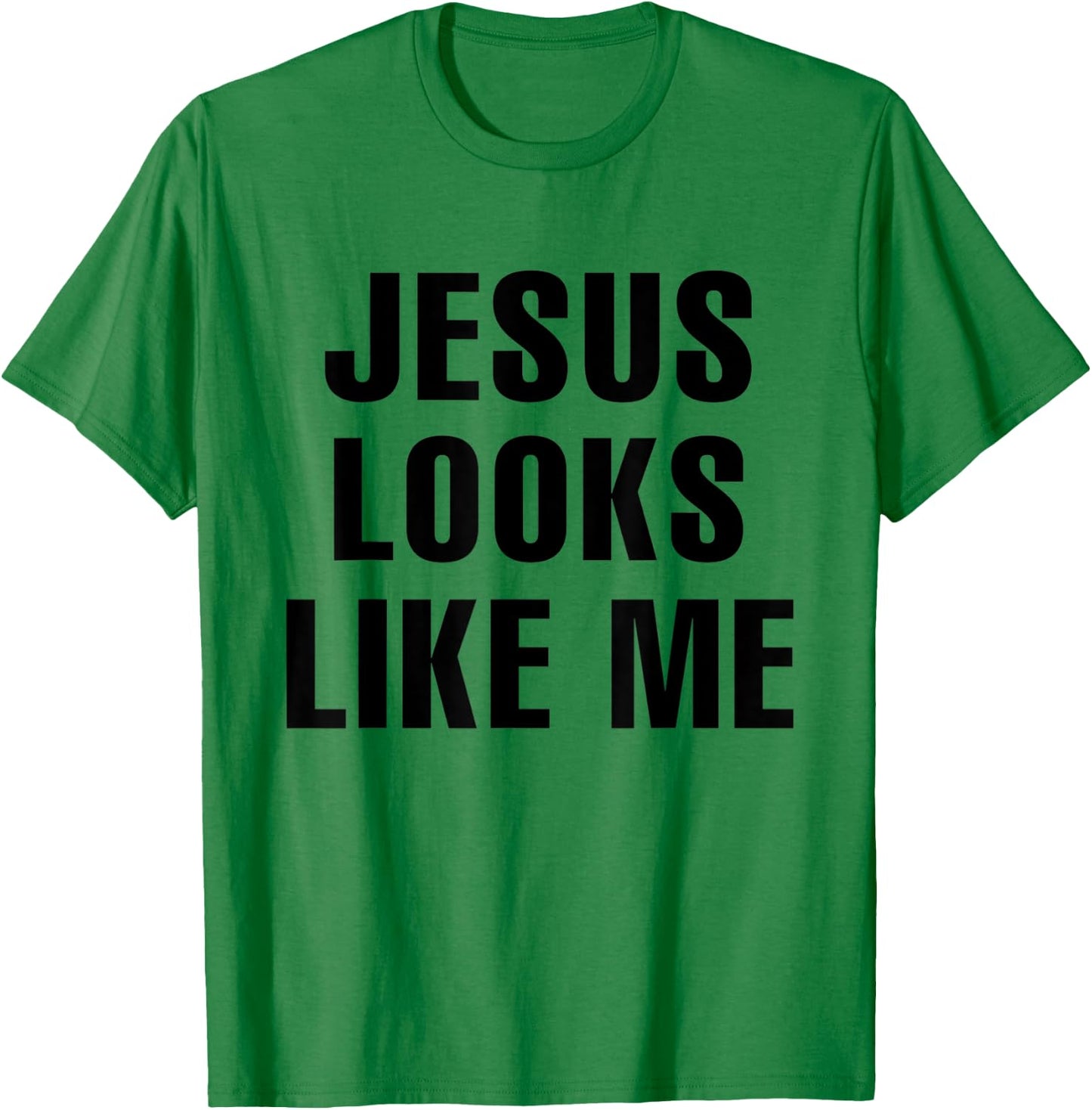 Jesus looks like me, rock punk camp debbie music funtime 80s T-Shirt - T-Shirt | Irish Green
