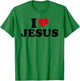 I love Jesus , I heart Jesus T-Shirt - T-Shirt | Irish Green