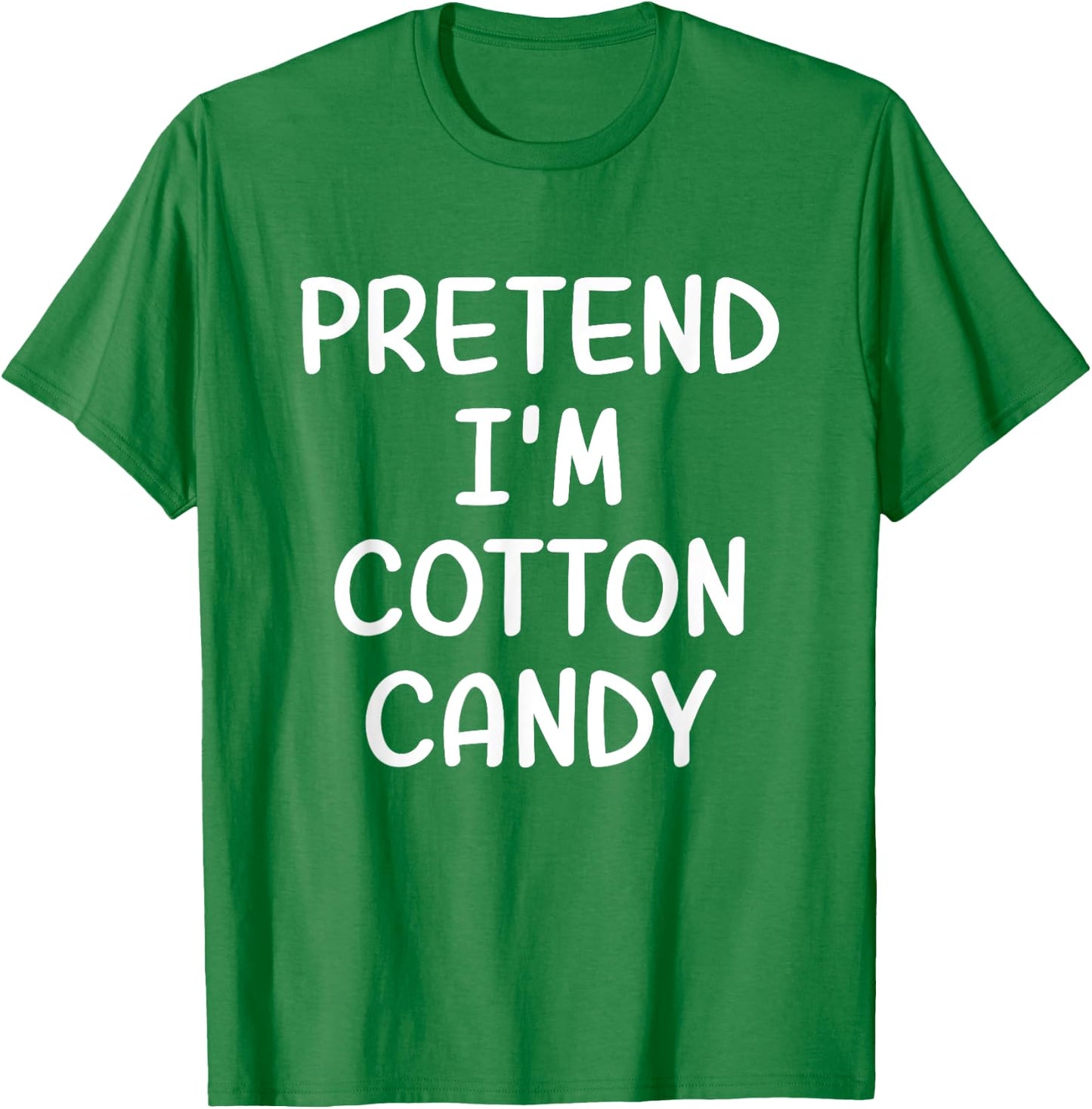 Funny Halloween Party Xmas Lazy Pretend I'm a Cotton Candy T-Shirt - T-Shirt | Irish Green