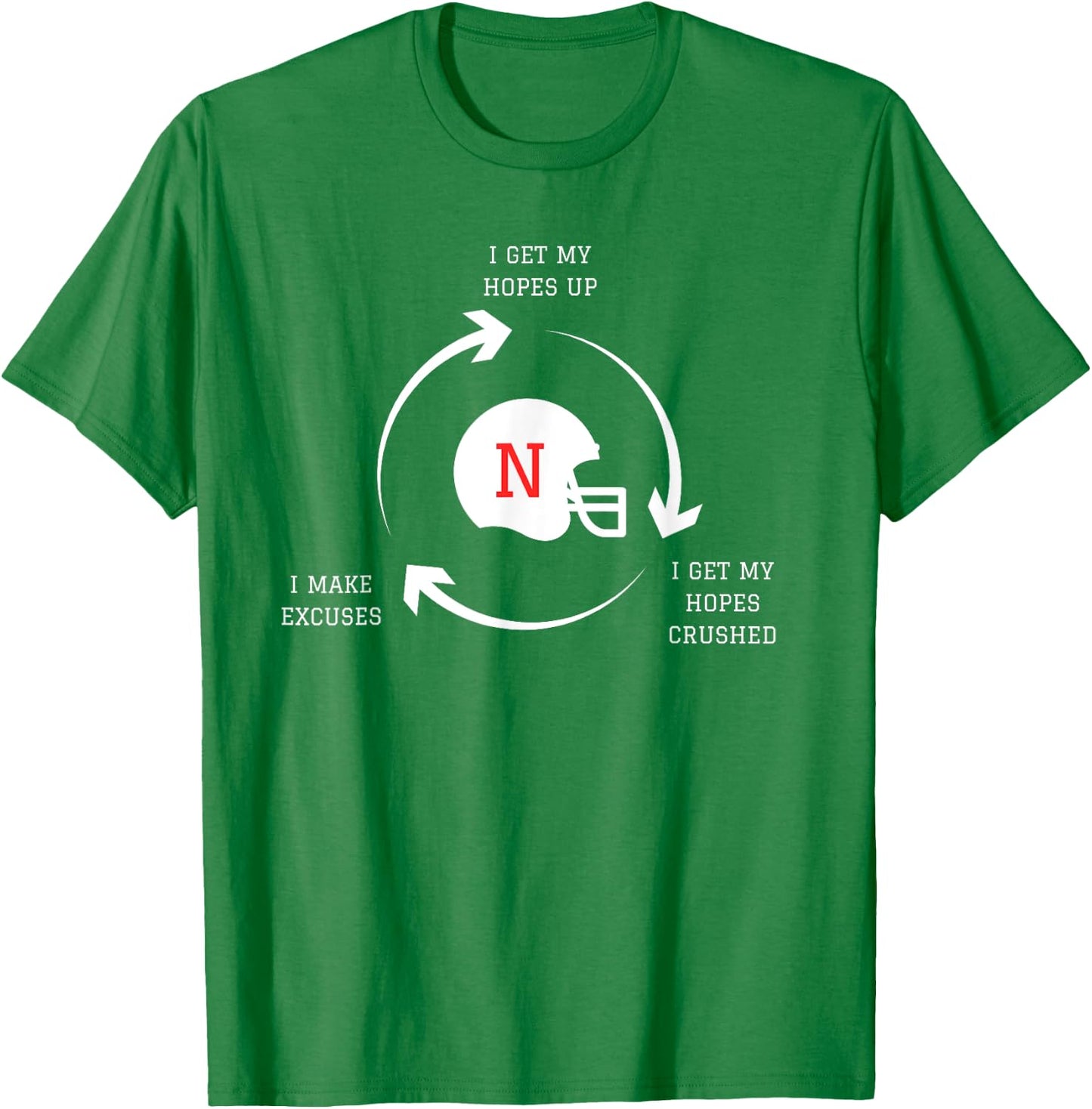 Funny Nebraska | Funny Football Tailgating | Nebraska Joke T-Shirt - T-Shirt | Irish Green