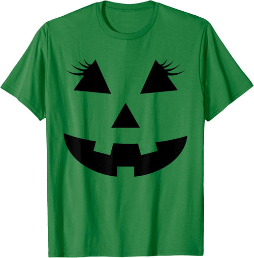 Jack O Lantern Face Pumpkin Eyelashes Hallowen Costume Funny