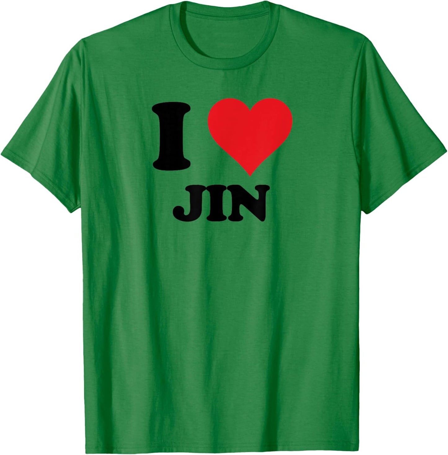 I Heart Jin First Name I Love Personalized Stuff T-Shirt - T-Shirt | Irish Green