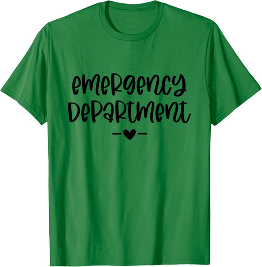 Emergency Department Emergency Room Healthcare Nursing T-Shirt - T-Shirt | Irish Green