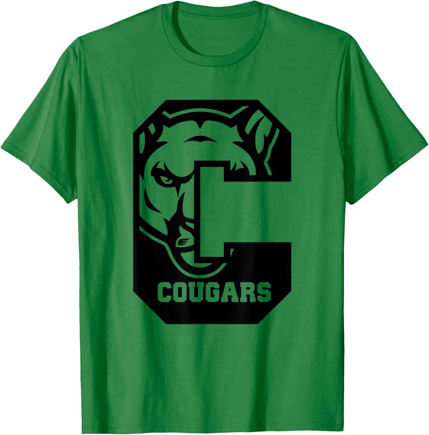Cougars Football School Sports Fan Team Spirit T-Shirt - T-Shirt | Irish Green