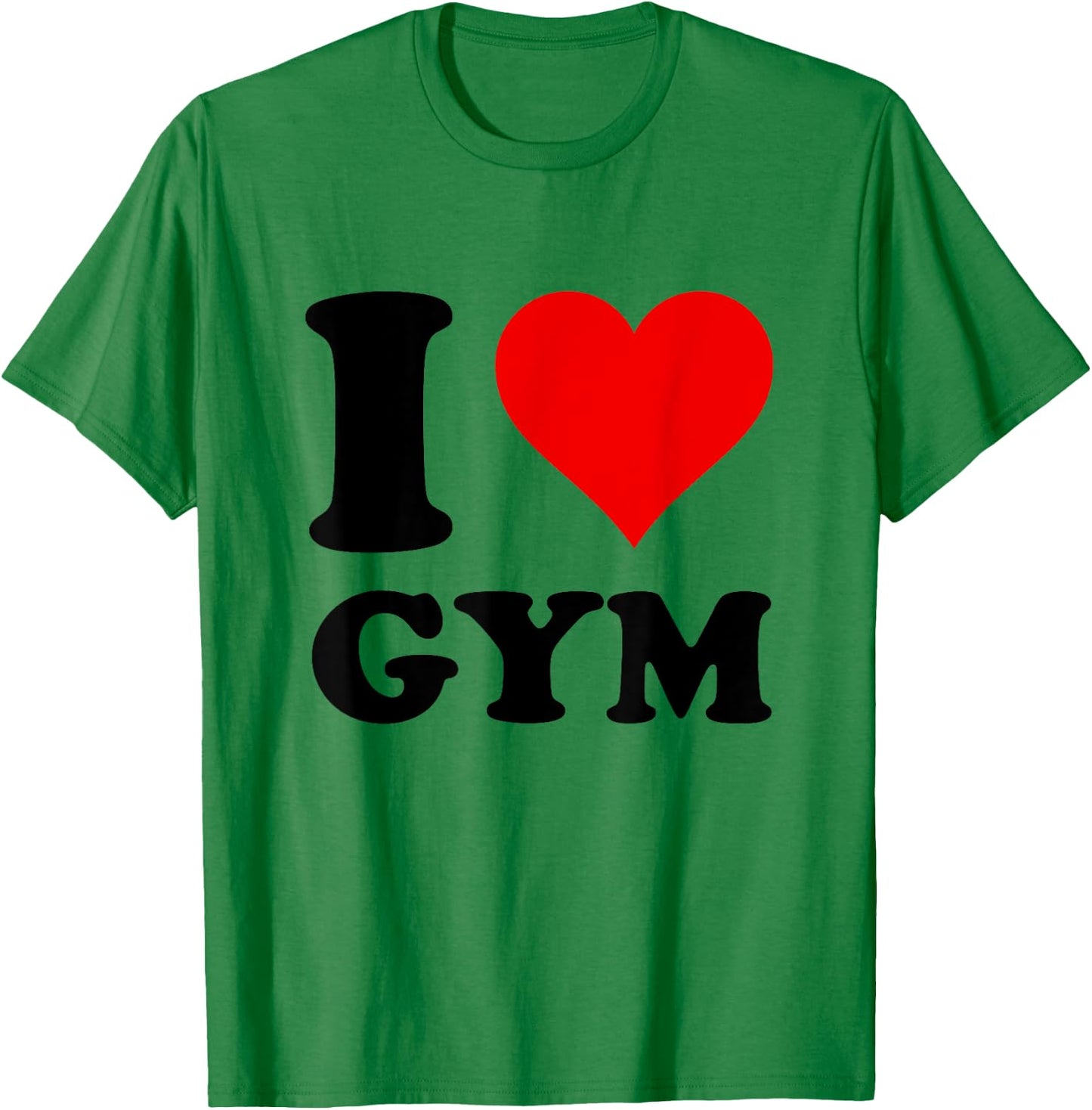 Red Heart I Love Gym T-Shirt - T-Shirt | Irish Green