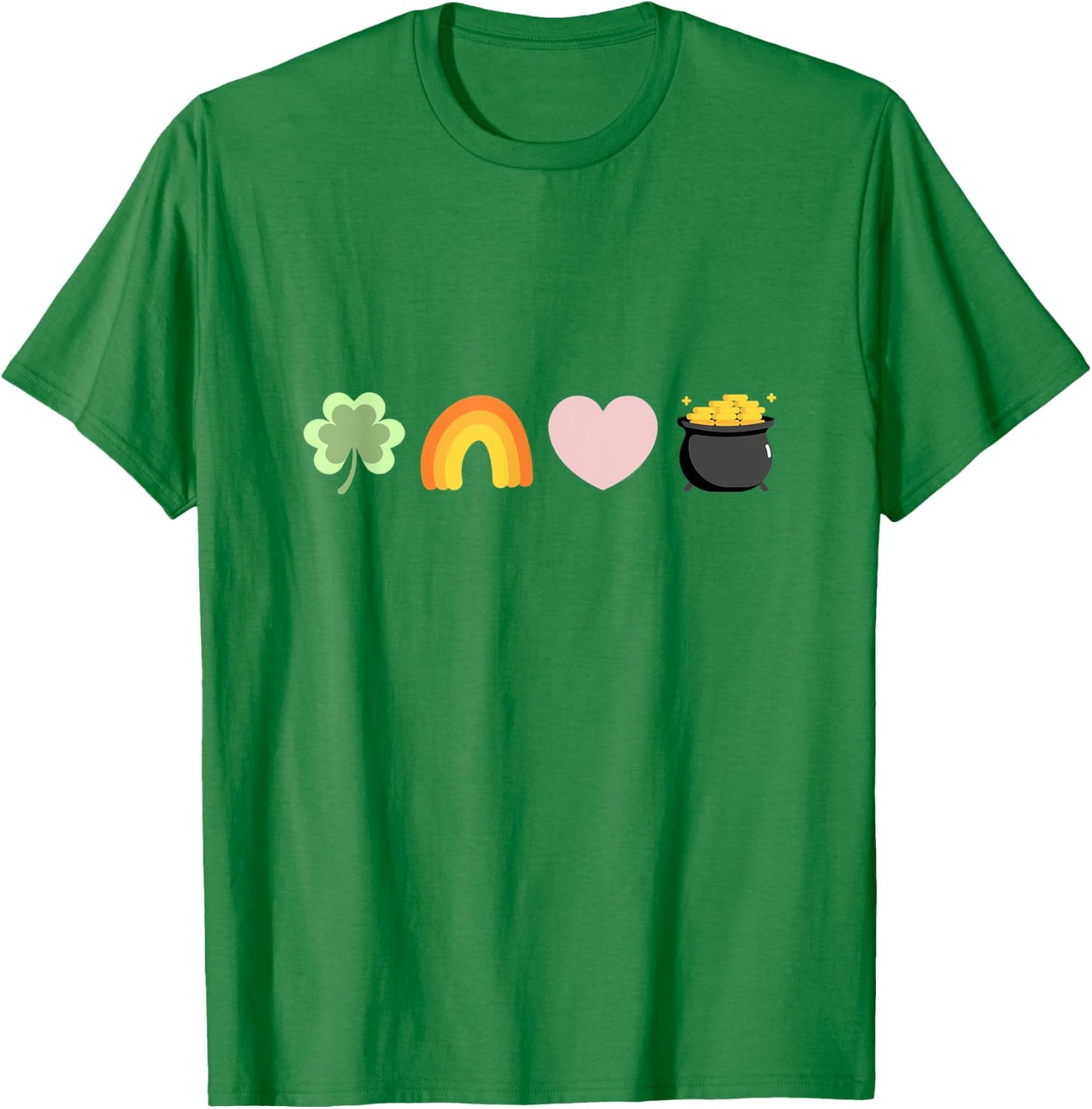 Lucky Charm shamrock pot of gold cartoon St. Patrick's Day T-Shirt - T-Shirt | Irish Green