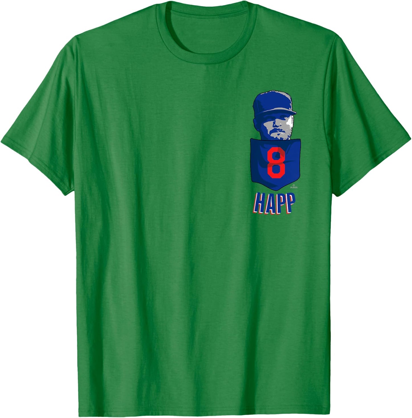 Ian Happ Chicago Baseball Pocket MLBPA T-Shirt - T-Shirt | Irish Green
