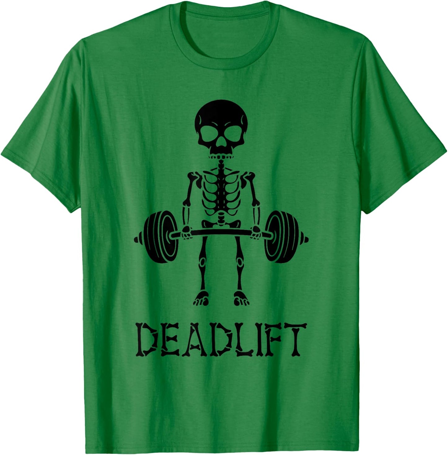 Deadlift Skeleton Gym Weight Lifting Workout Fitness T-Shirt - T-Shirt | Irish Green