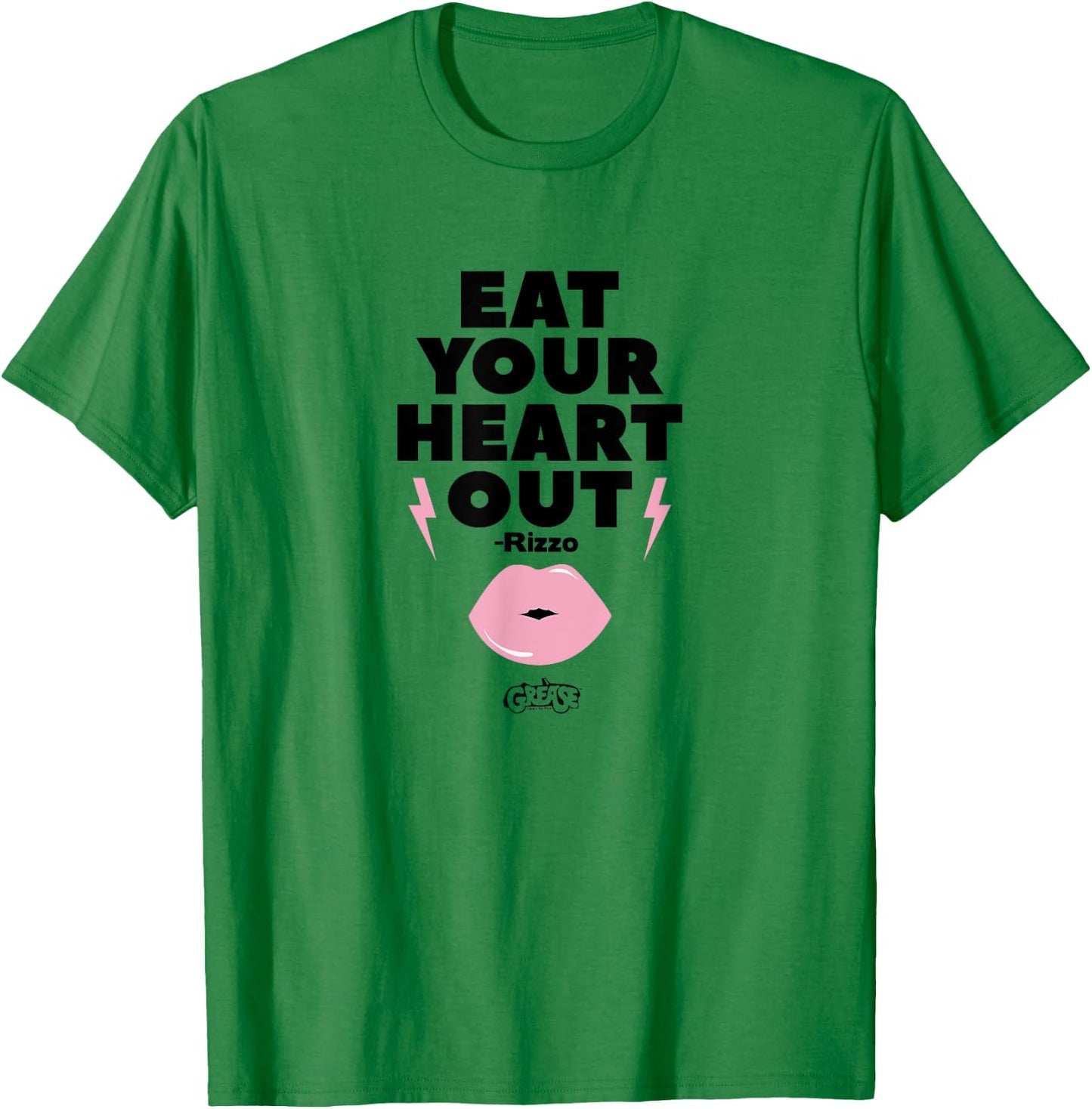 Grease - Rizzo Lips Eat Your Heart Out T-Shirt - T-Shirt | Irish Green