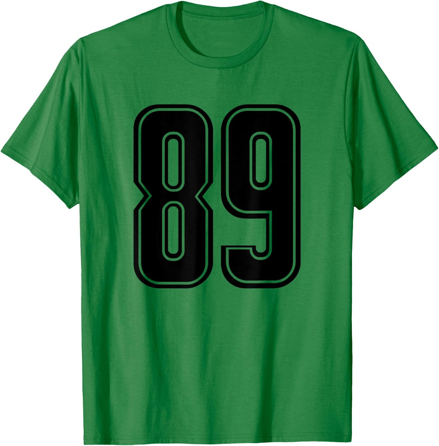 Number #89 Black Sport Varsity Number 89 T-Shirt - T-Shirt | Irish Green