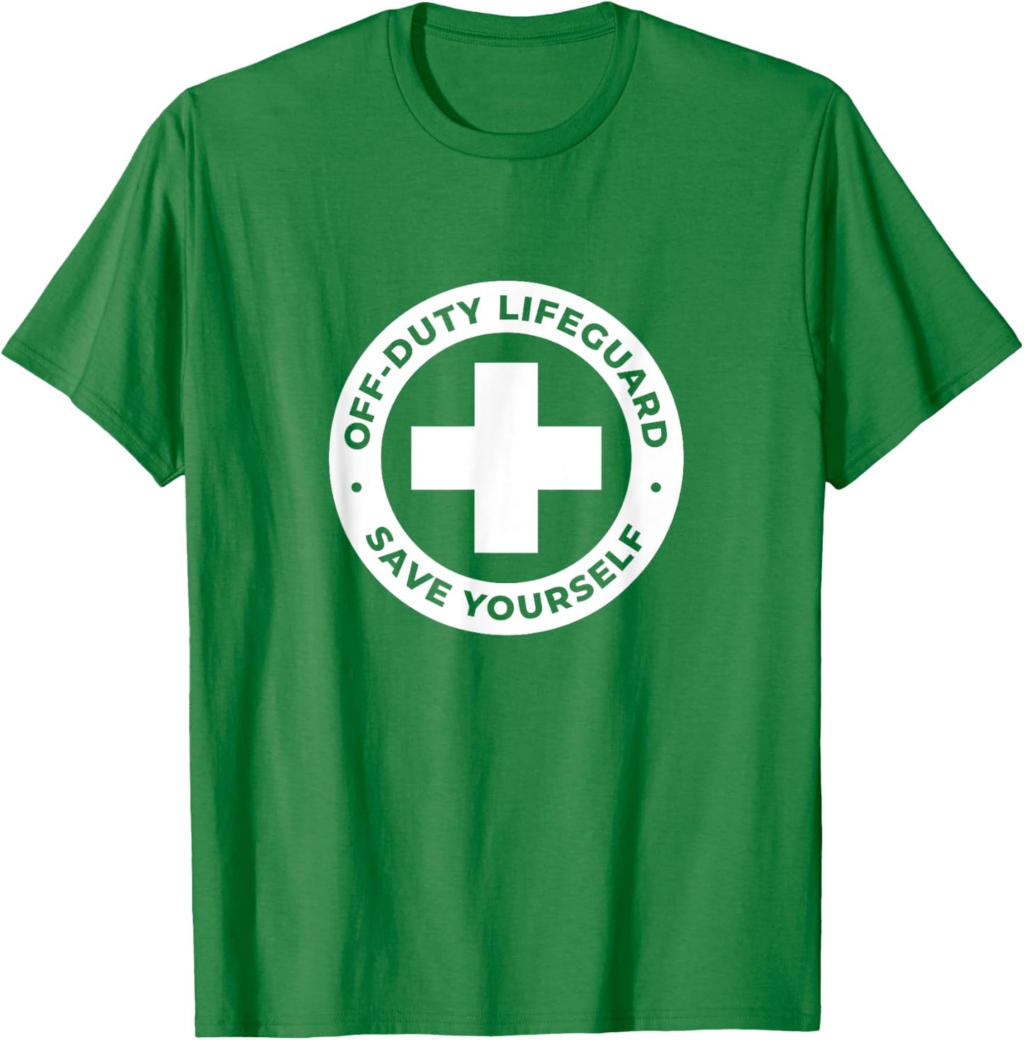 Off-Duty Lifeguard - Red T-Shirt - T-Shirt | Irish Green
