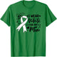 Lung Cancer Support I Wear White For My Mom White Ribbon T-Shirt - T-Shirt | Irish Green