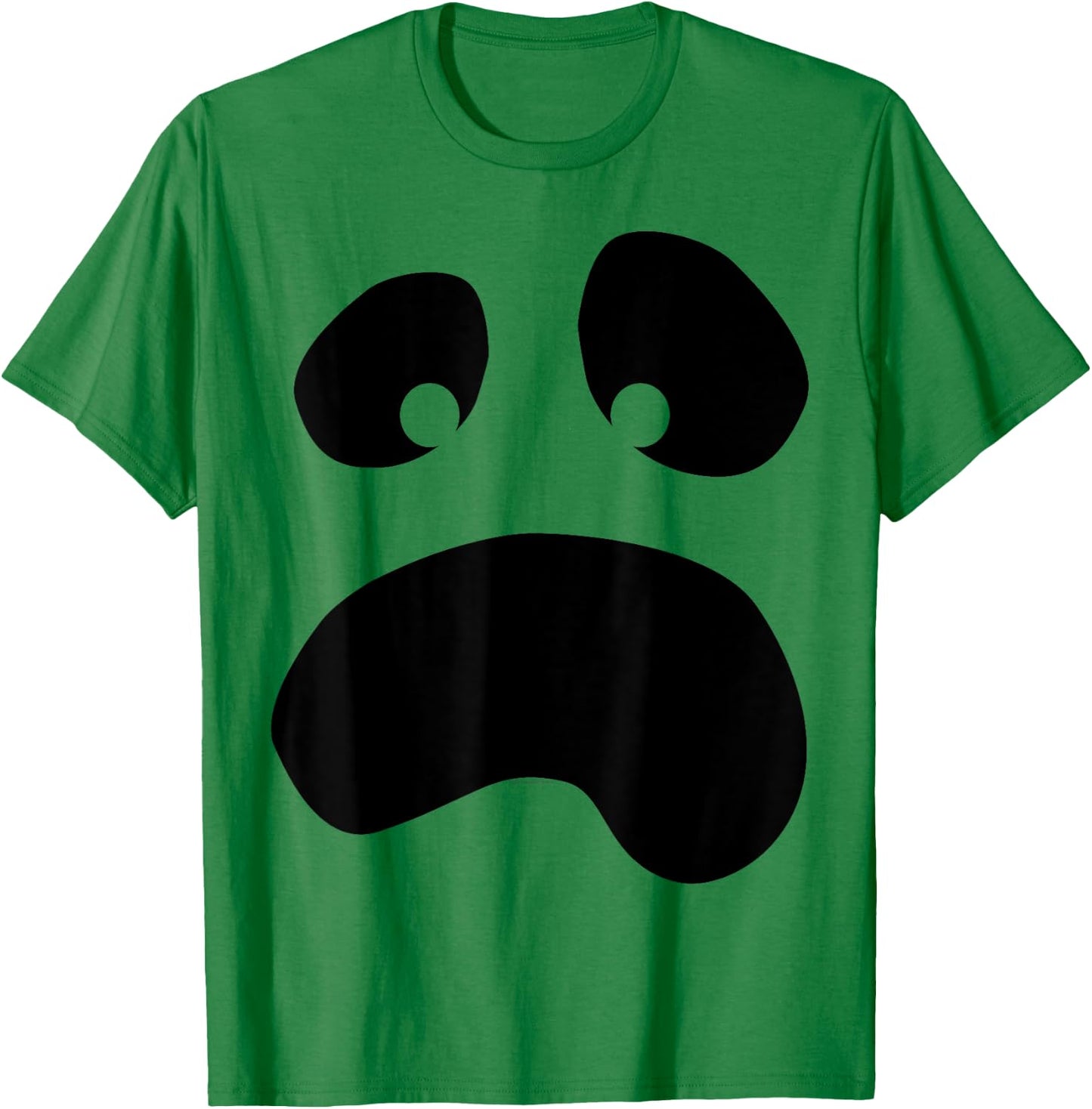 Silly Face Ghost Halloween Lazy Costume T-Shirt - T-Shirt | Irish Green