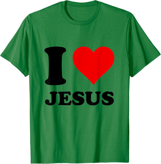Heart I Love Jesus T-Shirt - T-Shirt | Irish Green