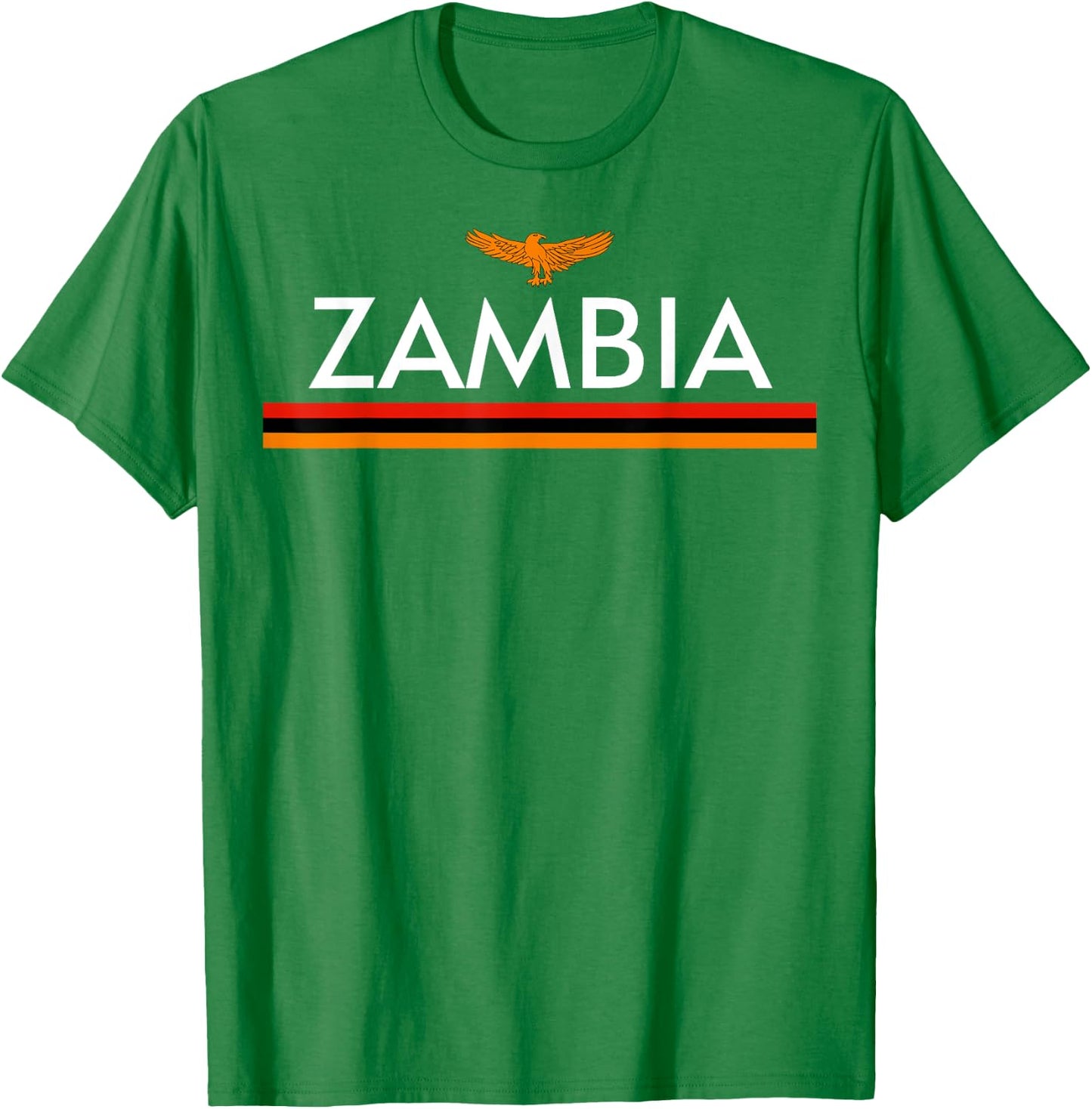 Zambia Flag Sports Athletic Jersey Style T-Shirt - T-Shirt | Irish Green