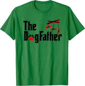 The DogFather - Funny cute Dog Fathers Day Dad Doggo T-Shirt - T-Shirt | Irish Green