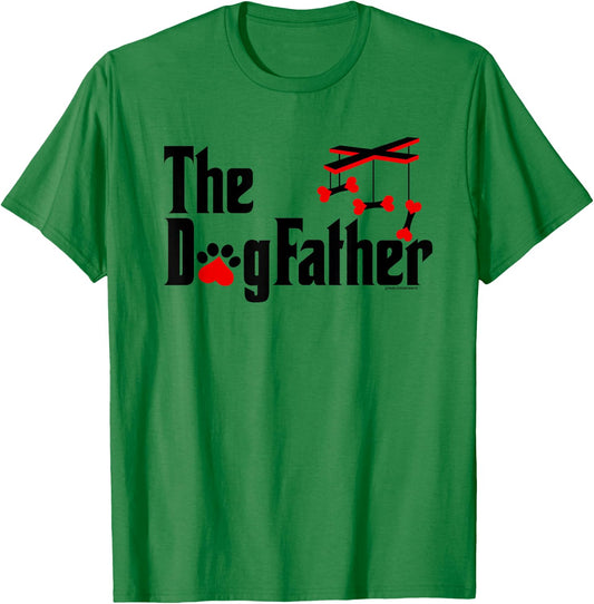 The DogFather - Funny cute Dog Fathers Day Dad Doggo T-Shirt - T-Shirt | Irish Green