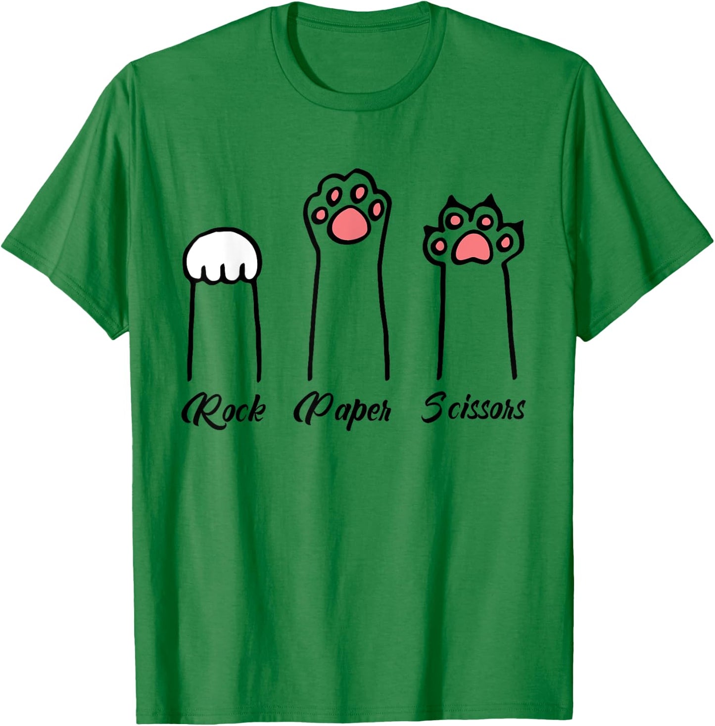 Rock Paper Scissors Cat Paws Women T-Shirt - T-Shirt | Irish Green