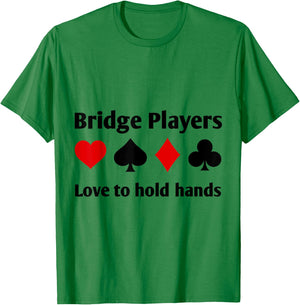Hands Bridge Players Playing Card Gift T-Shirt - T-Shirt | Irish Green