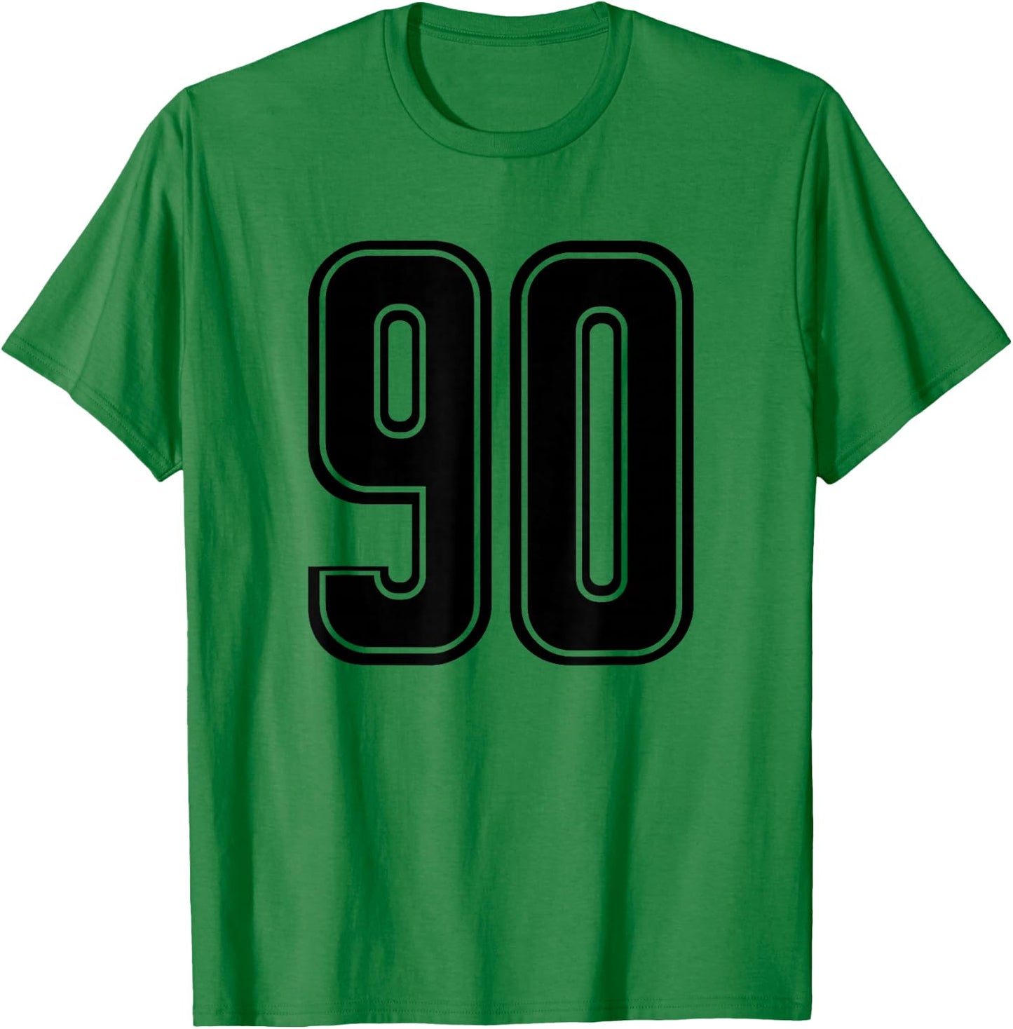 Black Sports Team Number #90 T-Shirt - T-Shirt | Irish Green