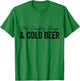 Sad Country Songs and Cold Beer Vintage Funny Music Lovers T-Shirt - T-Shirt | Irish Green
