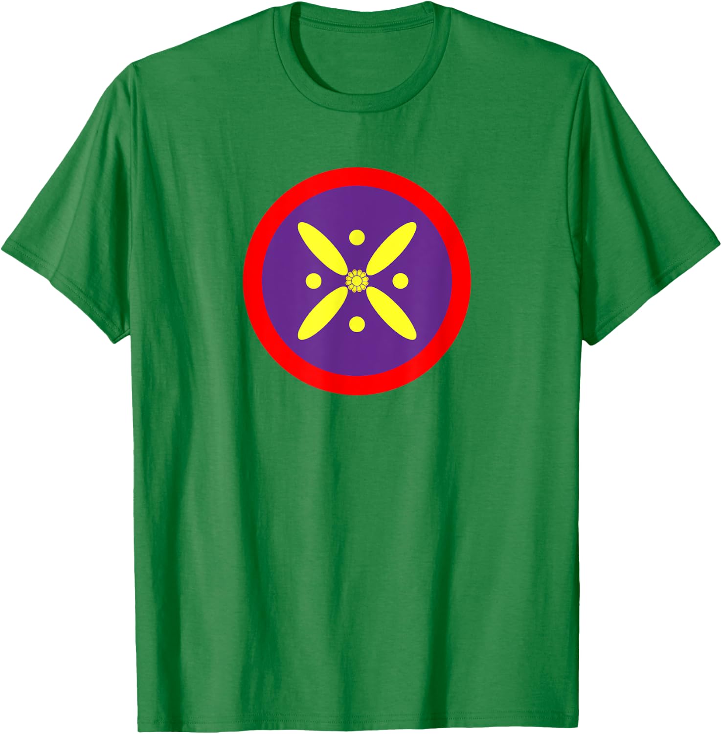 Derafsh Kaviani, lotus flower, Iranian history, flag, badge T-Shirt - T-Shirt | Irish Green