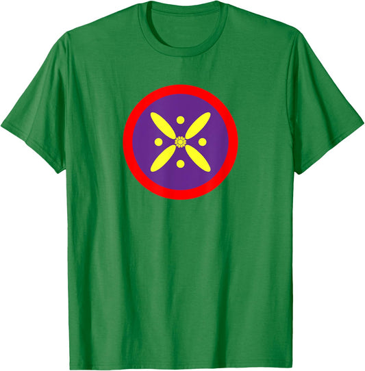 Derafsh Kaviani, lotus flower, Iranian history, flag, badge T-Shirt - T-Shirt | Irish Green