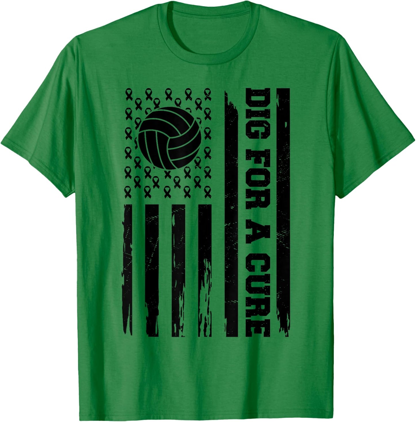 Dig For A Cure Breast Cancer Awareness Volleyball Pink T-Shirt - T-Shirt | Irish Green