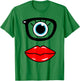 Monster Face Wearing Nerd Glasses Costume Birthday Halloween T-Shirt - T-Shirt | Irish Green