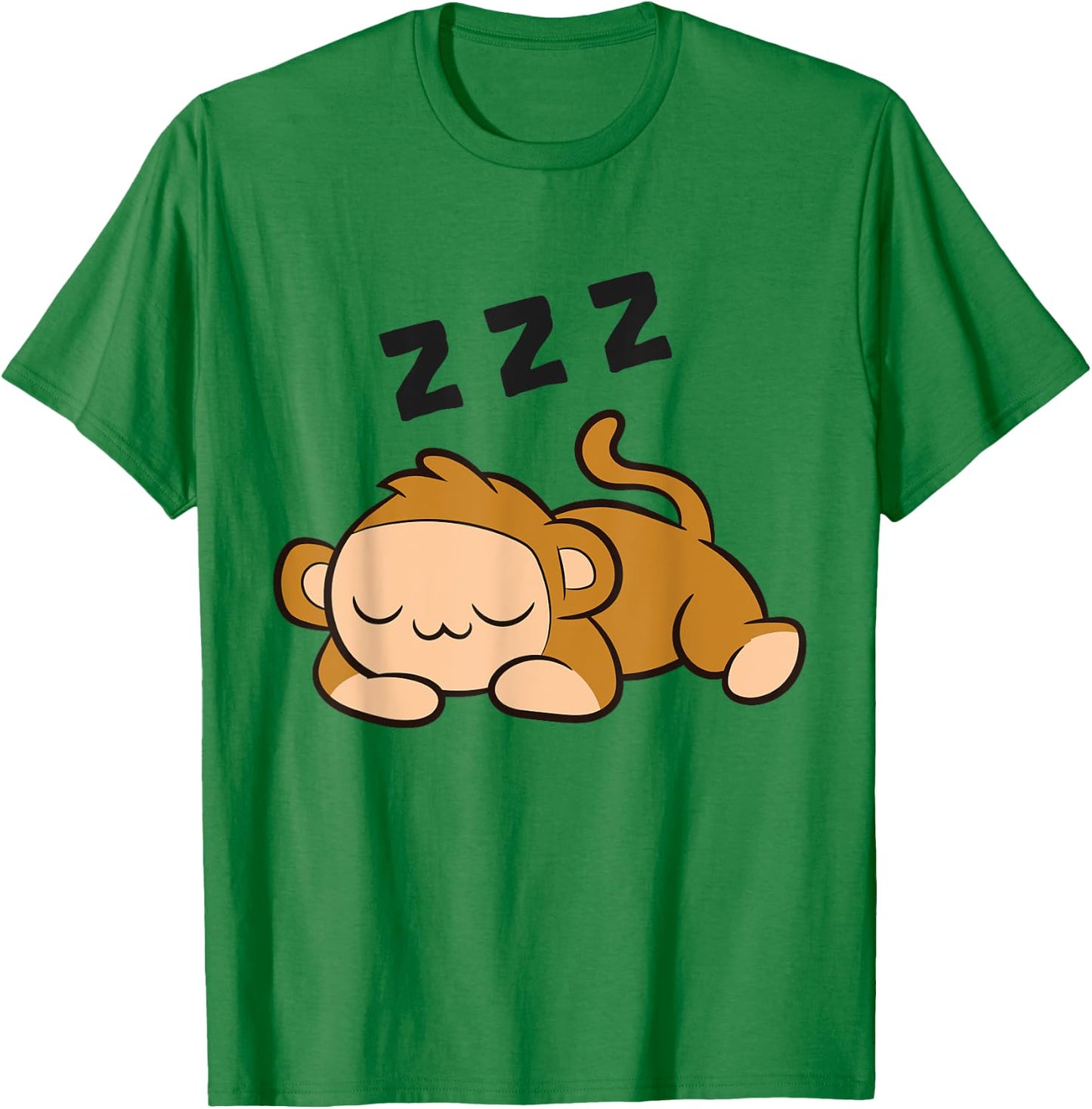 Sleeping Monkey Ape Monkey Pajama Cute Monkey T-Shirt - T-Shirt | Irish Green